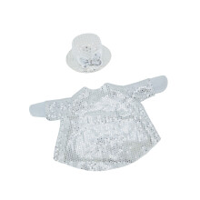 Cheerful 23 Inch Decorative Geese Outfit Adorable Porch-Silver