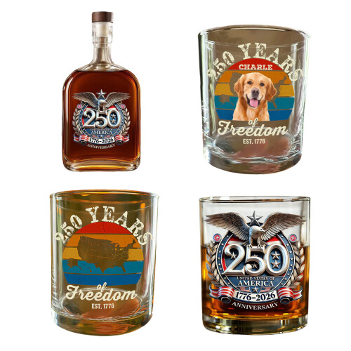 US 250th Anniversary Semiquincentennial Whisky Bottle-D 1