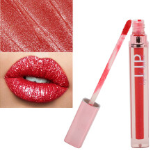 Gloss à Lèvres Hydratant Longue Durée 3g Pailleté avec Étui Transparent