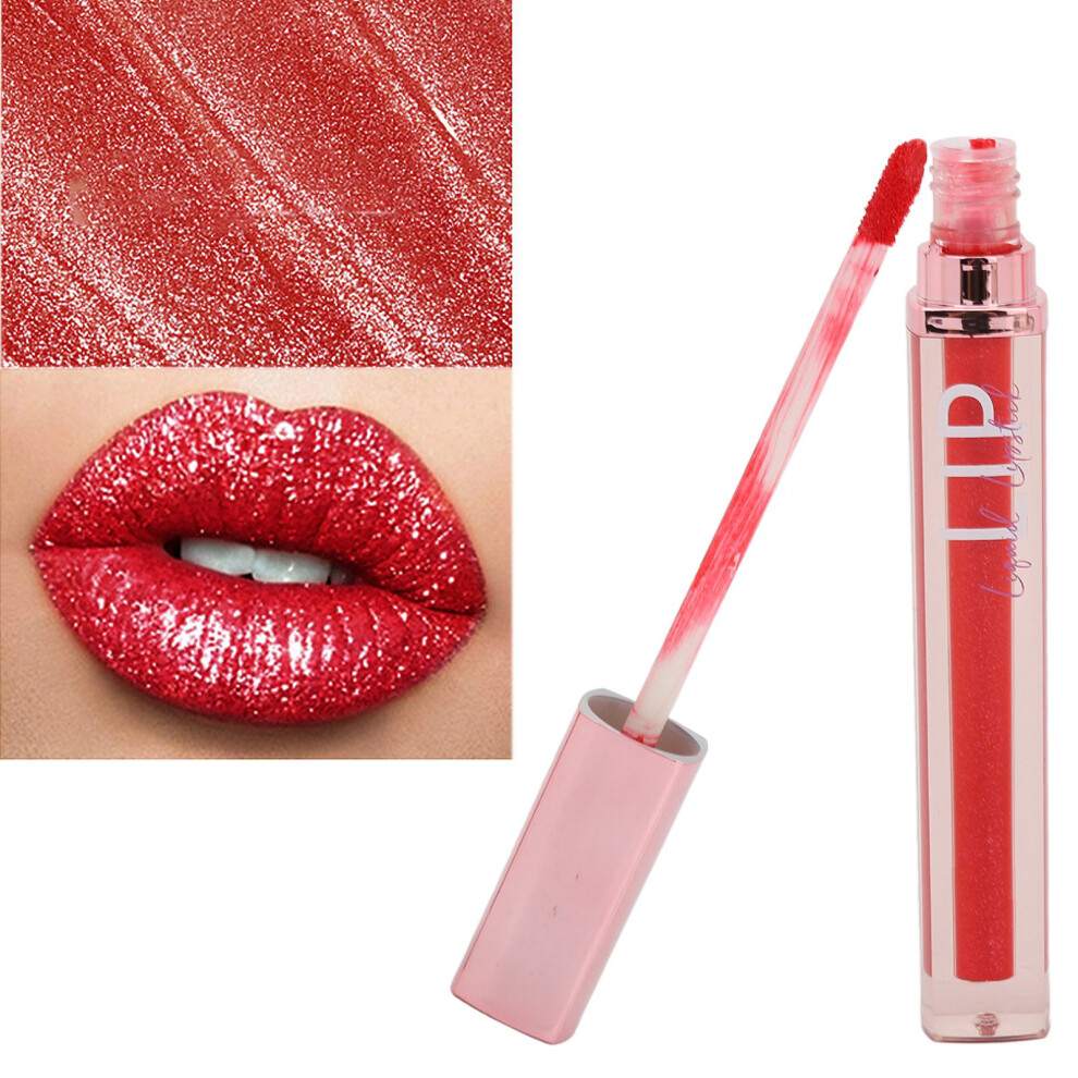 Moisturizing Lip Gloss 3g Long Lasting Glitter Lipstick with Transparent Case