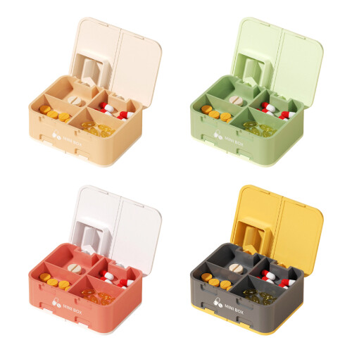 Efficient Double Compartment Medicine Organizers-coffee 1