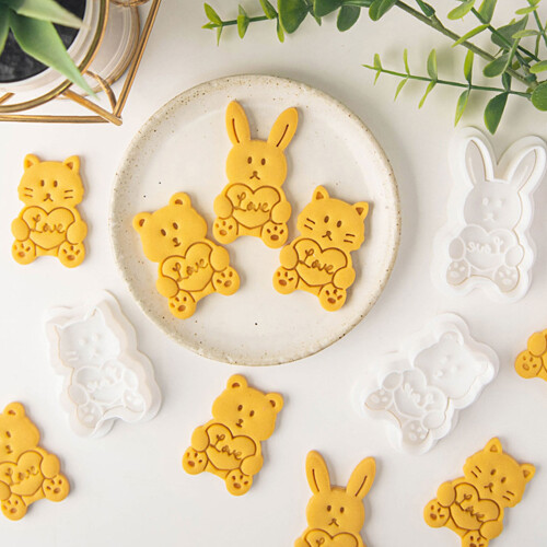 Ensemble de moules à biscuits pour la- Embrasse l'ours 2