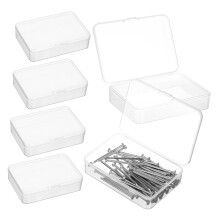 6pcs Transparent Storage Case Clear Card Holder for Game Cards Jewelry and Craft Supplies