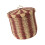 Handwoven Paper Rope Laundry Bin Large Capacity-Red large size 1