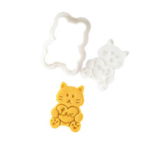 Fun Shape Dough Stamps For Making Valentine Day-Hug the kitten