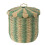 Stylish Wicker Dirty Clothes Hamper Breathable-green large size 1