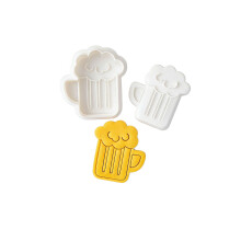 Lucky Shamrock Shape Cookie Cutters Plastic Cookie Stamps-beer