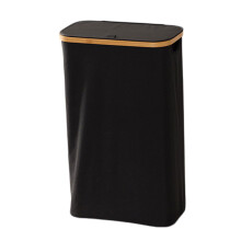Large Capacity Waterproof Laundry Hamper With Handle For-Black