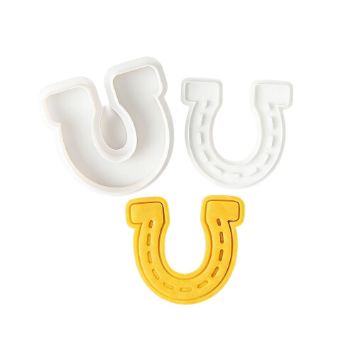 Patricks Day Shamrock Shape Baking Molds For-horseshoe lock
