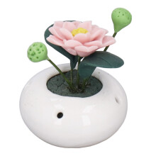 Miniatur-Blumenkugel aus Ton für Puppenhaus-Dekoration 37x33mm für Balkon- und Gartengarten