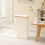 Stylish Foldable Dirty Clothes Bin Ideal For Bathroom And-White 6