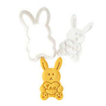Easy To Clean Cookie Cutters In Lovely Bear Rabbit-hug bunnys