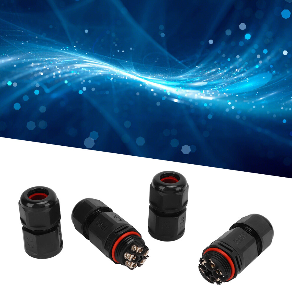 2Pcs Ip68 Waterproof 5/6 Pin Aviation Connectors, 380V, 20A 6921390151933