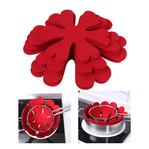 12PCS Polyester Flower Design Pot Mats Assorted Diameters For 1