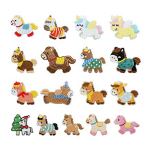 Colorful Horse Pattern Embroidery Patches Pack Of 17 For