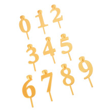 Sprankelende gouden nummerkaarsenhouders Elegante-B1