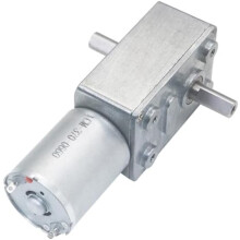 JGY370 Dual Shaft DC Worm Gear Motor 6V 12V 24V Torque SelfLocking Metal Gears for Robotics and Air Pumps
