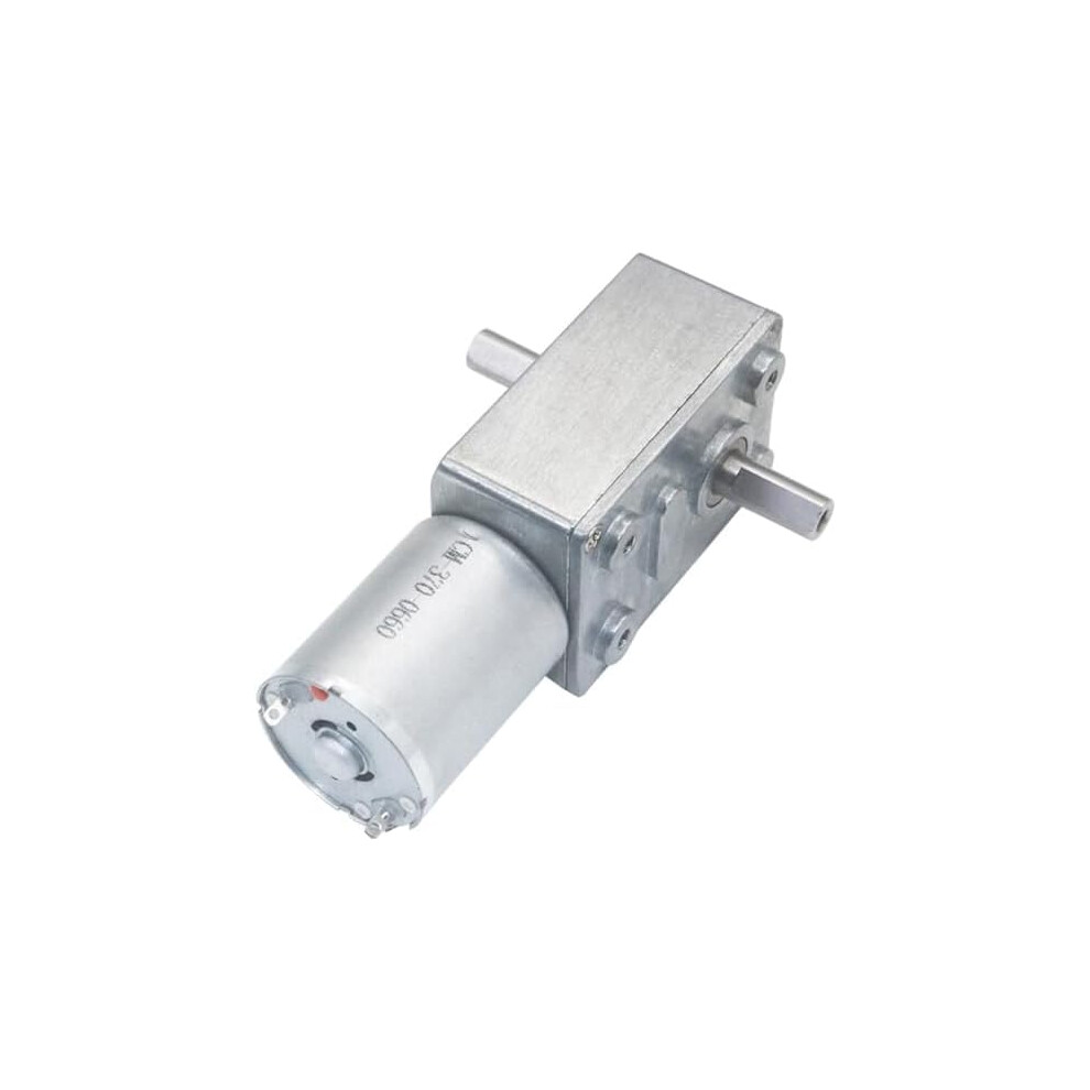 Jgy370 Dual Shaft Dc Worm Gear Motor 6V 12V 24V Torque Selflocking Metal Gears For Robotics And Air Pumps 9455672914352