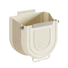 Hanging Trash Can Foldable For Small Space Homes-White 4