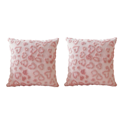 2 protections de literie brodées douces avec de jolis-Rose 45cm