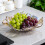 Sunflowers Pattern Glass Snacks Bowl Large-Glazed color 3