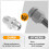 10Pcs Reliability Stainless Steel Threaded Couplers Heavy Type 5
