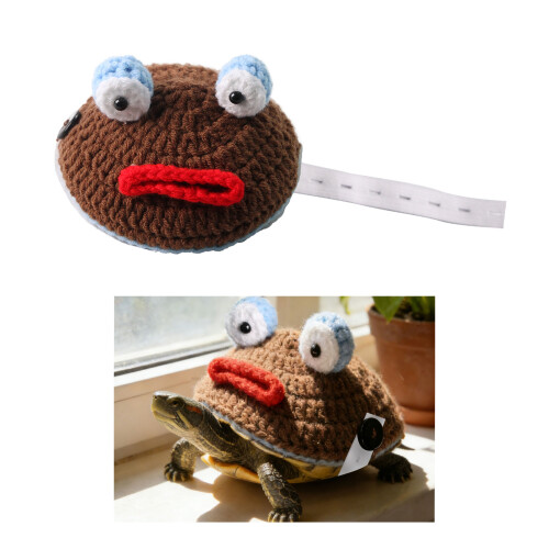 Frösche gestricktes Schildkröten-Kostüm, durchlässiger-M 2