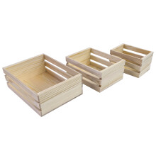Miniature Wooden Nesting Boxes Set of 3 Size Rural Pine Storage