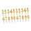 10PCS Golden Sparkling Party Light Holders With Characters-B 2 1