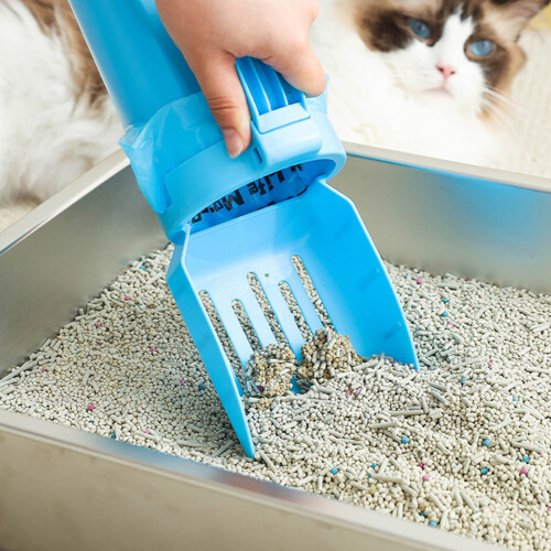 Cats Litter Scoops Plastic Deep Shovel Comfort Handle for-White 2