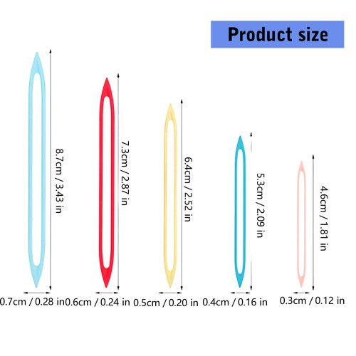 10Pcs Plastic Crochet Needle with 5 Size Design For Craft And 2