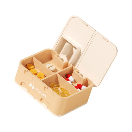 Efficient Double Compartment Medicine Organizers-coffee