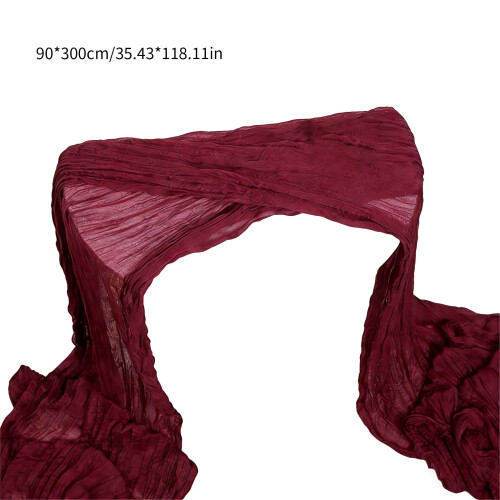 3Pcs Wrinkled Polyester Table Linens With Unique-gray powder 2