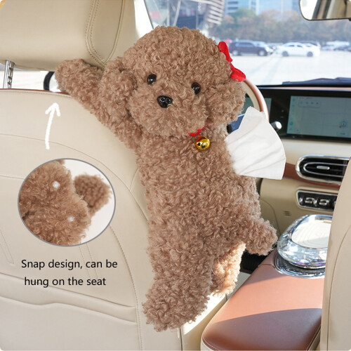 Creative Car Hanging Tissue Holder Napkin Organizer Soft-brown 2