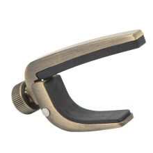 Metal Spring Capo for Ukulele & Acoustic Guitar, Antique Brass