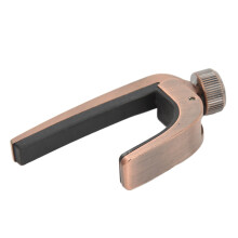 Capotasto a molla in metallo per ukulele e chitarra, colore bronzo, regolabile