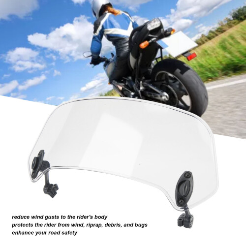 Verstellbarer universeller Motorradscheibenbügel, transparent 2