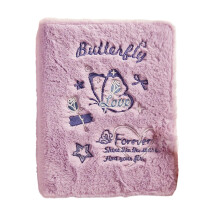 Plush Butterfly Card Binder with Embroidered Cover, Large Capacity Trading Card Holder Organizer