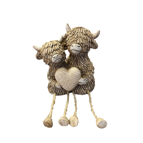 Figurines de vache des hautes terres, décorations de ferme,