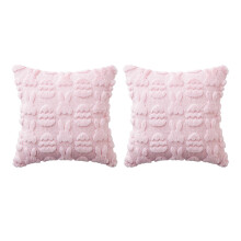 Paar Kissenbezüge aus Polyester mit einzigartigem-45x45cm Rosa