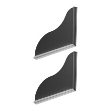 Pair Of Flexible Rubber Shower Barriers-Transparent color