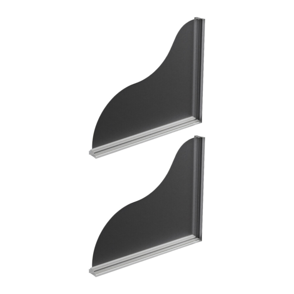 Pair Of Flexible Rubber Shower Barriers-Transparent Color 7754003839145