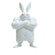 Distinct Exercise Rabbit Statue Artistic 3D Printed Collectible