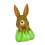 Figurine de lapin de pâques en résine fabriquée à la main,-Vert 1
