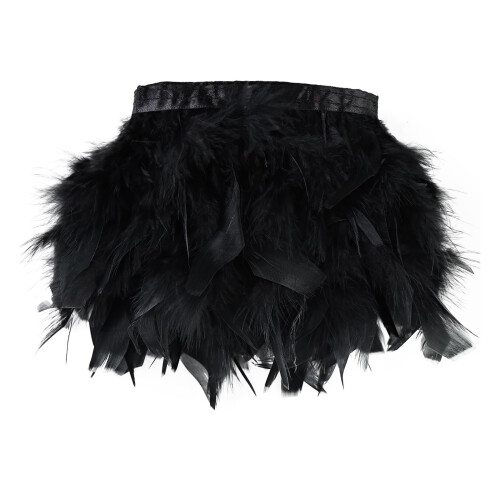 Frange de panache de dinde polyvalente 2M, idéale pour-Noir 5m