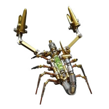 3D Metal Puzzle Scorpion – DIY Steampunk Mechanical Assembly Kit, Handcrafted Stainless Steel Insect Model for Adults