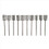10 Pieces Diamond Bit Grinding Bits Head 1/8 Shank 8mm Cylinder for Mo 2