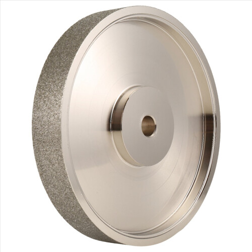 Disco de desbaste diamantado de 6 polegadas de diâmetro x 1 polegada de largura, com eixo de 1/2 polegada.