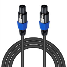 Speakonkabel 1,8 meter, professioneel, 18 gauge, mannelijk naar audiokabel met draaisluiting