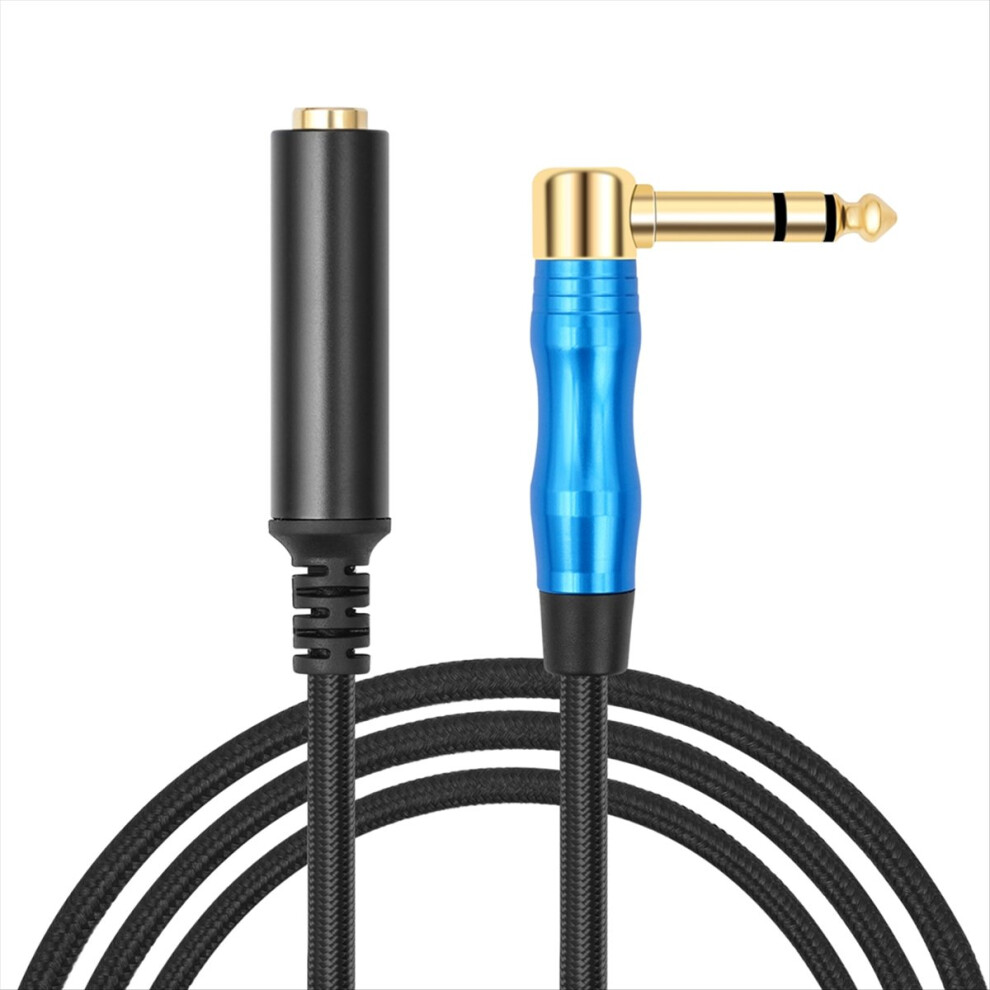 Photos - Cable (video, audio, USB) Right Angle 6.35mm TRS Stereo Male to Female Audio Cable,Guitar Extens